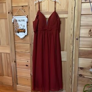 Rust wedding dress